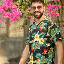 Hawaiian Shirt Mens Flower Leaf Beach Aloha Party Casual Holiday Short Sleeve