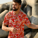 Hawaiian Shirts for Men Aloha Casual Button Down Cruise Beach Wear Short Sleeve