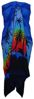Sarong Women Scenic Coconut Printed Beach Swimsuit Wrap One Size Pareo