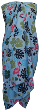 Sarong Women Flamingo Printed Beach Swimsuit Wrap One Size Pareo