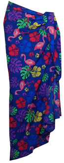 Sarong Women Flamingo Printed Beach Swimsuit Wrap One Size Pareo