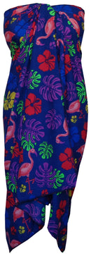 Sarong Women Flamingo Printed Beach Swimsuit Wrap One Size Pareo