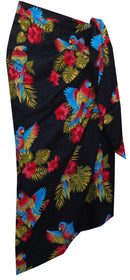 Sarong Parrot Beach Swimsuit Wrap One Size Bikini Cover up Dress Pareo