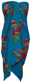 Sarong Parrot Beach Swimsuit Wrap One Size Bikini Cover up Dress Pareo