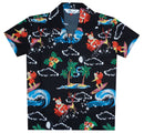 Hawaiian Shirts Boys Christmas Santa Beach Party Short Sleeve Holiday Casual