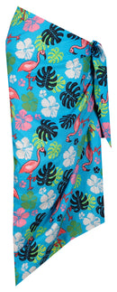 Sarong Women Flamingo Printed Beach Swimsuit Wrap One Size Pareo