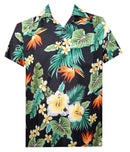 Hawaiian Shirt Mens Flower Leaf Beach Aloha Party Casual Holiday Short Sleeve