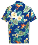 Hawaiian Shirt Mens Flower Leaf Beach Aloha Party Casual Holiday Short Sleeve