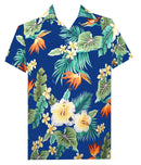 Hawaiian Shirt Mens Flower Leaf Beach Aloha Party Casual Holiday Short Sleeve