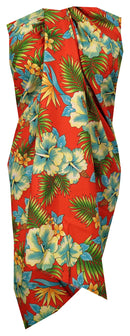 Sarong Allover Flower Leaf Beach Swimsuit Wrap Plus Size Cover up Pareo