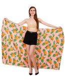 Alvish Sarong Women Men Pineapple Party Swimsuit Plus Size Pareo Holiday Beach