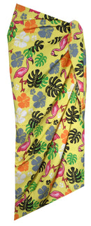 Sarong Women Flamingo Printed Beach Swimsuit Wrap One Size Pareo