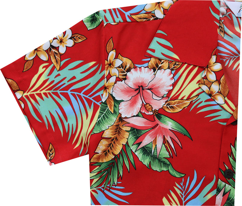 Alvish Hawaiian Shirt Boys Flower And Leaf Beach Aloha Party Casual