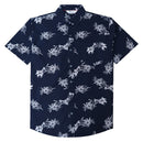 Men's Button Down Short Sleeve Casual Regular Fit Pocket Cotton Shirt