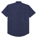 Men's Button Down Short Sleeve Casual Regular Fit Pocket Cotton Checks Shirt