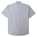Men's Button Down Short Sleeve Casual Regular Fit Pocket Cotton Checks Shirt