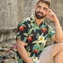 Hawaiian Shirt Mens Flower Leaf Beach Aloha Party Casual Holiday Short Sleeve