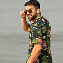 Hawaiian Shirt Mens Scenic Flamingo Beach Aloha Casual Holiday Short Sleeve