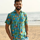 Hawaiian Shirts for Men Aloha Casual Button Down Cruise Beach Wear Short Sleeve