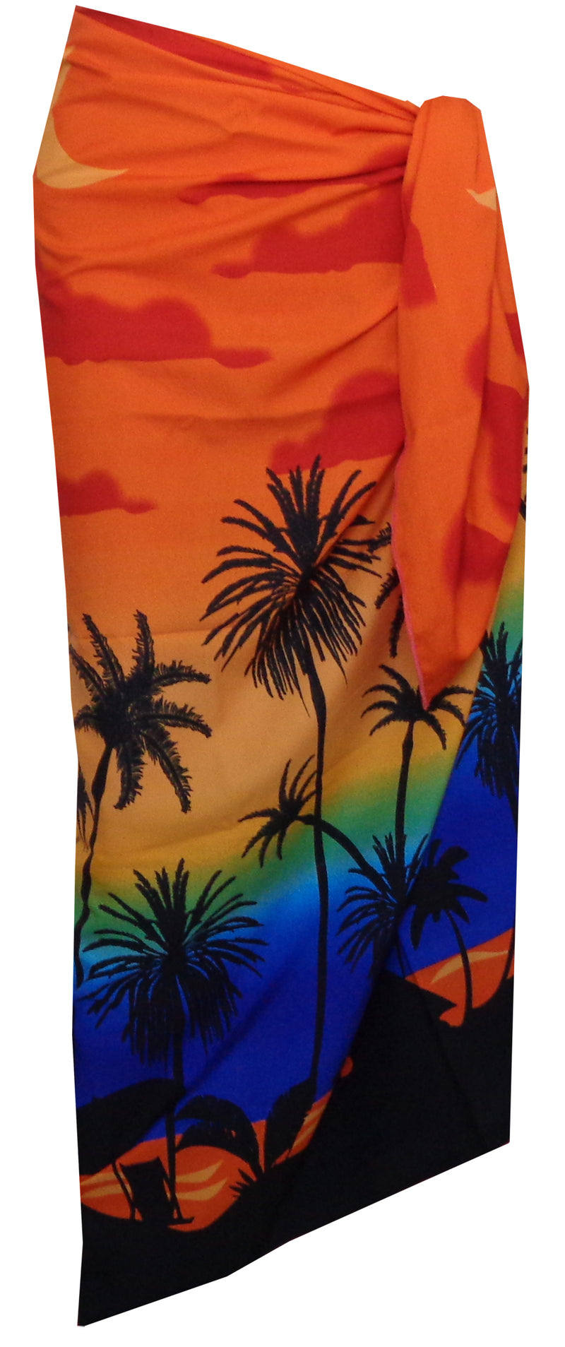 Sarong Women Scenic Coconut Printed Beach Swimsuit Wrap One Size Pareo
