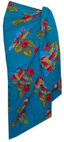 Sarong Parrot Beach Swimsuit Wrap One Size Bikini Cover up Dress Pareo
