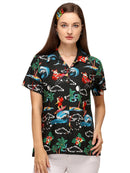 Hawaiian Shirt Womens Christmas Santa Claus Top Blouse Party Aloha Holiday Beach
