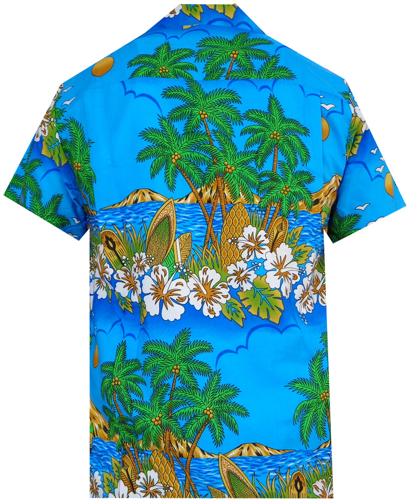 Hawaiian Shirts Mens Floral Scenic Beach Aloha Party Camp Short Sleeve Holiday