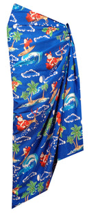 Sarong Christmas Santa Claus Party Swimsuit Wrap One Size Pareo Holiday Beach