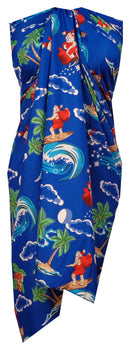 Sarong Christmas Santa Claus Party Swimsuit Wrap One Size Pareo Holiday Beach