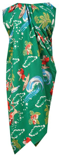 Sarong Christmas Santa Claus Party Swimsuit Wrap One Size Pareo Holiday Beach