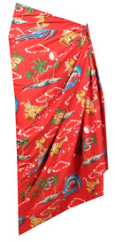 Sarong Christmas Santa Claus Party Swimsuit Wrap One Size Pareo Holiday Beach