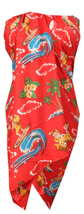 Sarong Christmas Santa Claus Party Swimsuit Wrap One Size Pareo Holiday Beach