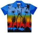 Hawaiian Shirts Boys Coconut Tree Beach Aloha Party Camp Short Sleeve Holiday