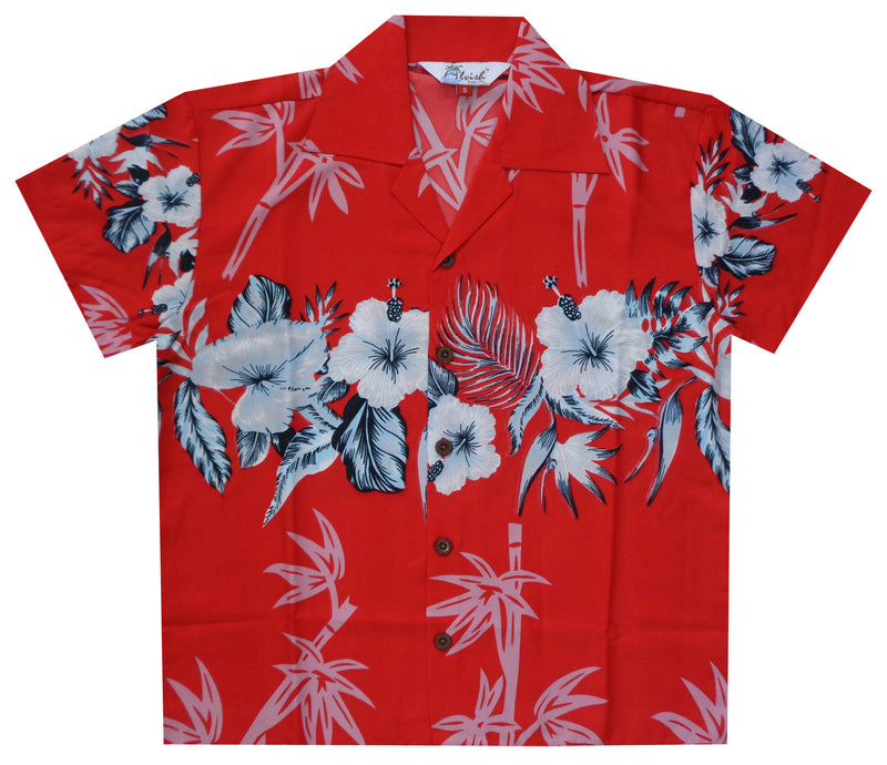 Hawaiian Shirts Boys Bamboo Beach Aloha Party Camp Short Sleeve Holiday Casual