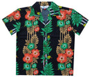 Hawaiian Shirts Boys Panel Flower Beach Aloha Party Camp Holiday Casual