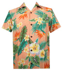 Hawaiian Shirt Mens Flower Leaf Beach Aloha Party Casual Holiday Short Sleeve