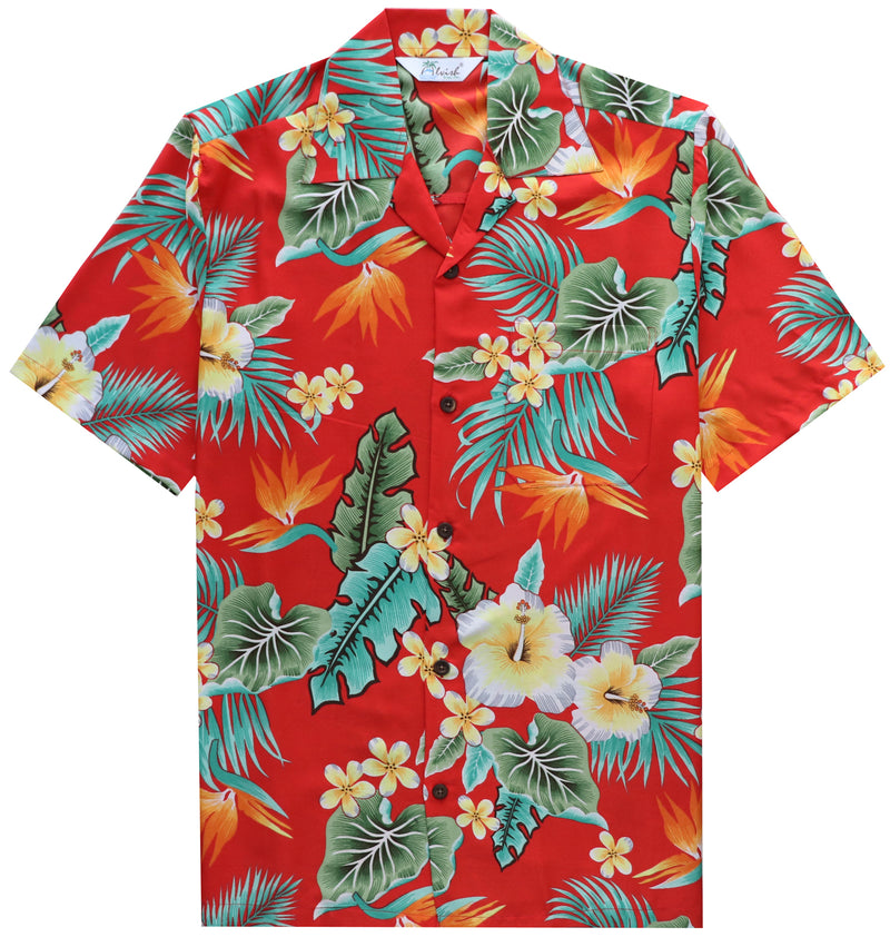 Alvish Hawaiian Shirt Mens Allover Flower Beach Aloha Party Casual Holiday Short Sleeve M / Black