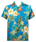 Hawaiian Shirt Mens Flower Leaf Beach Aloha Party Casual Holiday Short Sleeve