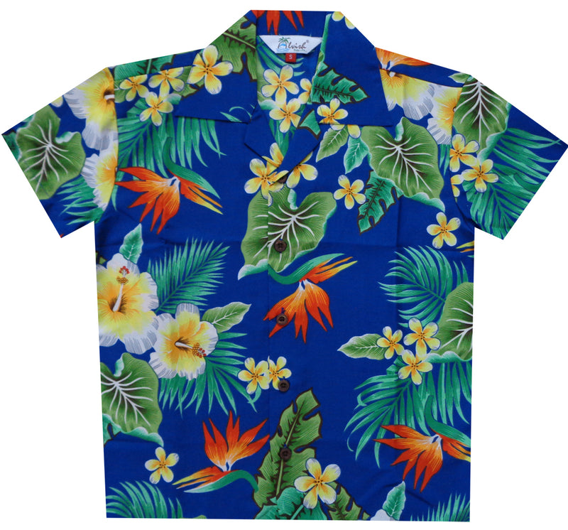 Hawaiian Shirts Boys Flower Leaf Beach Aloha Party Camp Holiday Casual