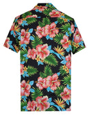 Hawaiian Shirt Mens Allover Flower Beach Aloha Party Casual Holiday Short Sleeve