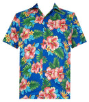 Hawaiian Shirt Mens Allover Flower Beach Aloha Party Casual Holiday Short Sleeve