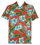Hawaiian Shirt Mens Allover Flower Beach Aloha Party Casual Holiday Short Sleeve