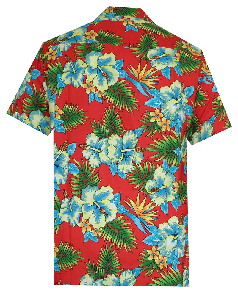 Hawaiian Shirt Mens Allover Flower Beach Aloha Party Casual Holiday Short Sleeve