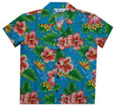 Hawaiian Shirts Boys Allover Flower Beach Aloha Party Camp Holiday Casual