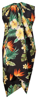 Sarong Flower Leaf Beach Swimsuit Wrap Plus Size Cover up Pareo