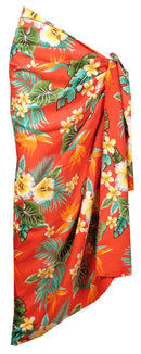 Sarong Flower Leaf Beach Swimsuit Wrap Plus Size Cover up Pareo