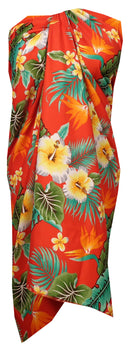 Sarong Flower Leaf Beach Swimsuit Wrap Plus Size Cover up Pareo