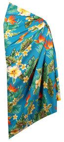 Sarong Flower Leaf Beach Swimsuit Wrap Plus Size Cover up Pareo