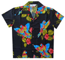 Alvish Hawaiian Shirts Boys Parrot Floral Beach Aloha Party Short Sleeve Holiday
