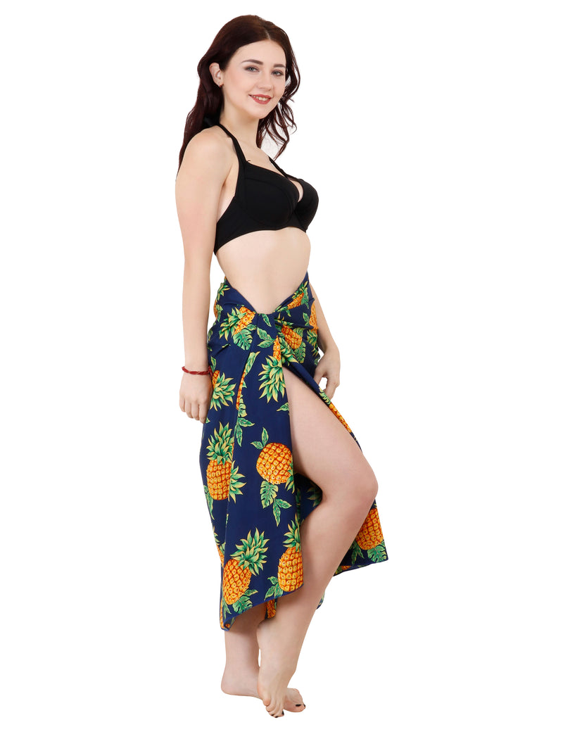 Alvish Sarong Women Men Pineapple Party Swimsuit Plus Size Pareo Holiday Beach